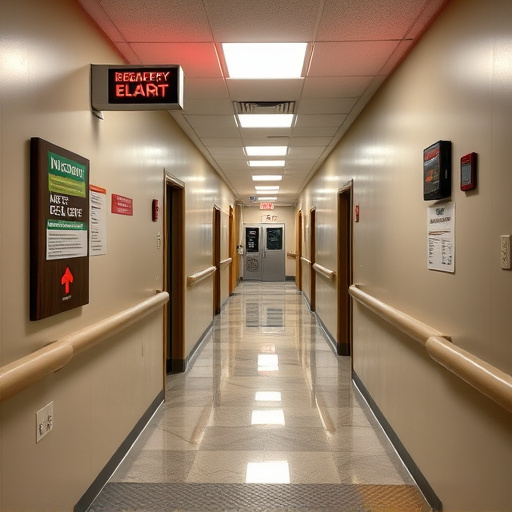 emergency alert system inside hallway