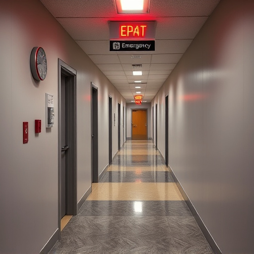 emergency alert system inside hallway