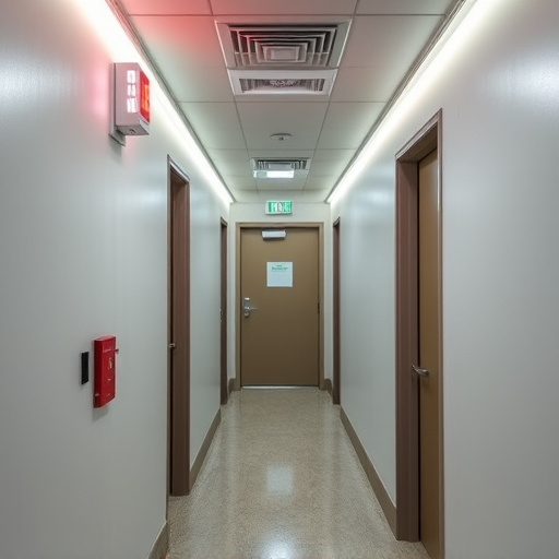 emergency alert system inside hallway