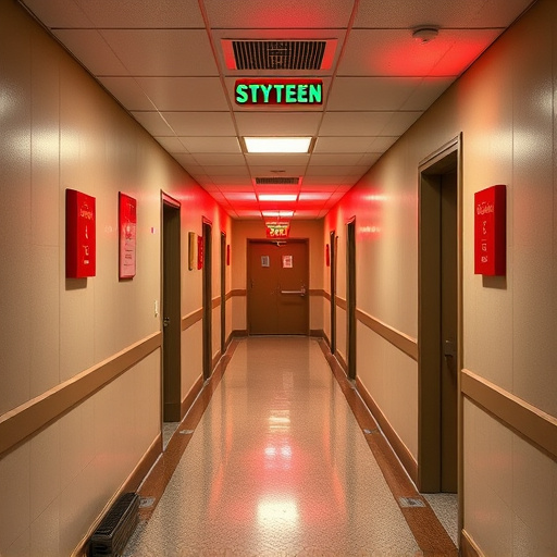 emergency alert system inside hallway