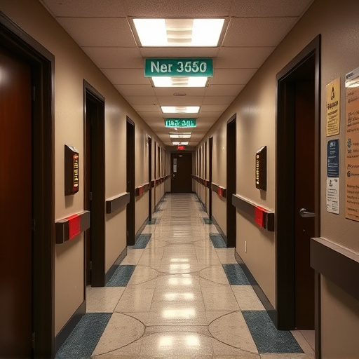 emergency alert system inside hallway