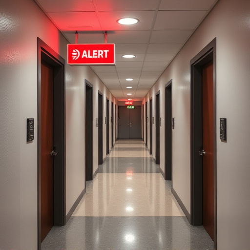 emergency alert system inside hallway