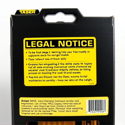 legal notice on taser product packaging