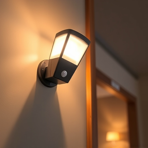 motion sensor light mounted in travel lodge