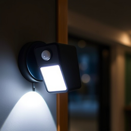 motion sensor light mounted in travel lodge