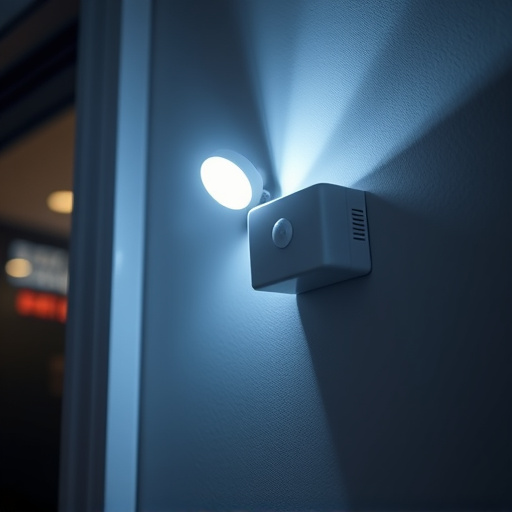 motion sensor light mounted in travel lodge