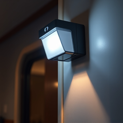 motion sensor light mounted in travel lodge