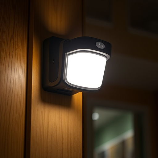 motion sensor light mounted in travel lodge