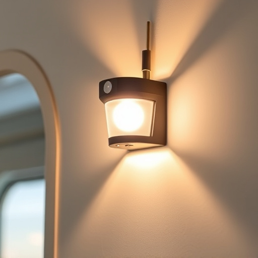 motion sensor light mounted in travel lodge