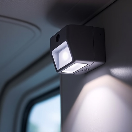 motion sensor light mounted in travel lodge