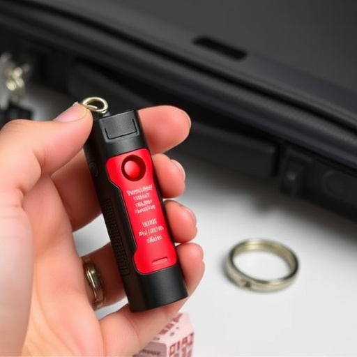 traveler testing mini pepper spray keychain