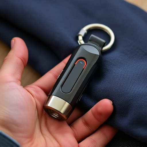 traveler testing mini pepper spray keychain